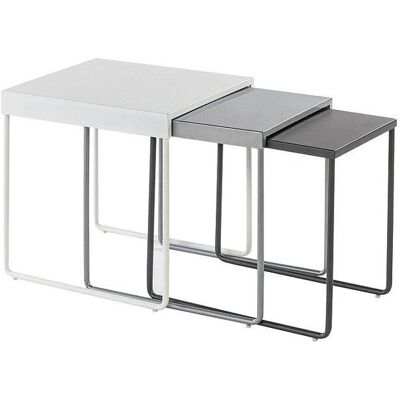 Ensemble de 3 tables basses en métal VICKY de Signal - Industriel, Moderne - Publicité Ensemble de 3 tables basses en métal VICKY de Signal - Industriel, Moderne - Publicité