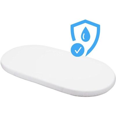 Waldin - 7w1 Oval Przeciwprzemysłowe prześcieradło wodoodporne - Białe Waldin - 7w1 Oval Przeciwprzemysłowe prześcieradło wodoodporne - Białe
