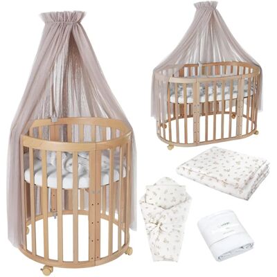 Waldin OWAL Babybett 7in1 - FSC Buche Waldin OWAL Babybett 7in1 - FSC Buche