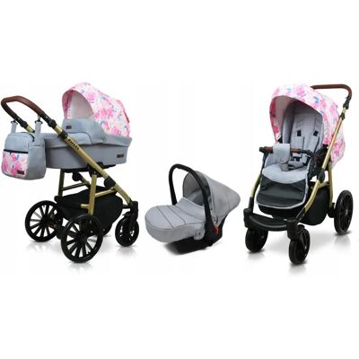 BABYLUX - ASPERO 3in1 - Peony Rose - Aluminum - Poussette - Publicité BABYLUX - ASPERO 3in1 - Peony Rose - Aluminum - Poussette - Publicité