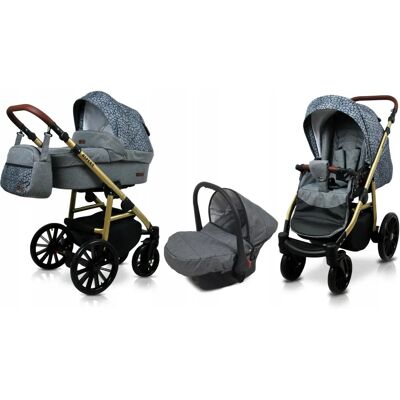 BabyLux - ASPERO 3in1 - Pierre argenté - Poussette - Publicité BabyLux - ASPERO 3in1 - Pierre argenté - Poussette - Publicité
