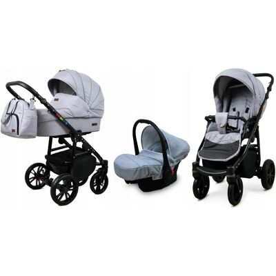BabyLux - Classic Gold 3 in 1 - Argent - Poussette - Publicité BabyLux - Classic Gold 3 in 1 - Argent - Poussette - Publicité