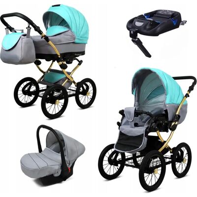 BABYLUX - MARGARET GOLD 4 Em 1 - Menthe - Ajustable pliable - Poussette - Publicité BABYLUX - MARGARET GOLD 4 Em 1 - Menthe - Ajustable pliable - Poussette - Publicité