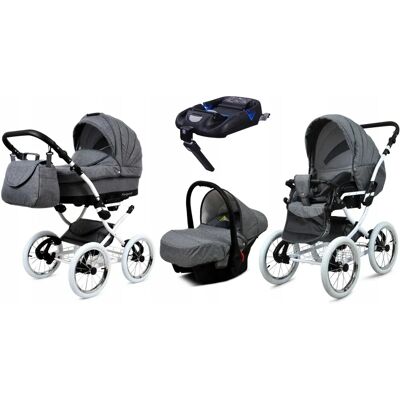 BabyLux Margaret Blanc 4-en-1 Châssis aluminium - Publicité BabyLux Margaret Blanc 4-en-1 Châssis aluminium - Publicité