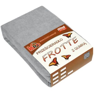KARO - 160x200 - Gray - 160x200 cm - Frotte sheet with elastic KARO - 160x200 - Gray - 160x200 cm - Frotte sheet with elastic
