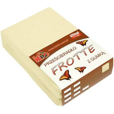 KARO - 003 - Kremowy - 180x200 cm - Fitted sheet KARO - 003 - Kremowy - 180x200 cm - Fitted sheet
