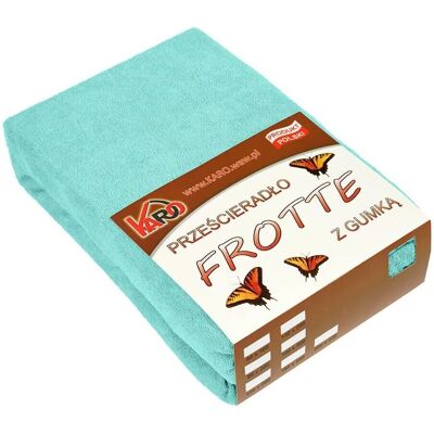 KARO - 054 - Miętowy - 180x200 - Przyścieradło frotte KARO - 054 - Miętowy - 180x200 - Przyścieradło frotte