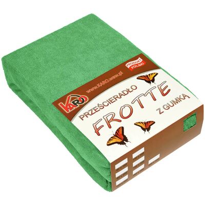 KARO - 015 - Zieleń groszkowa - 200x220 cm - Frotte prześcieradło KARO - 015 - Zieleń groszkowa - 200x220 cm - Frotte prześcieradło