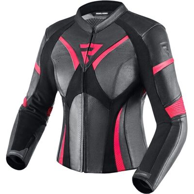 Rebelhorn Rebel - Schwarz-Fluo Pink - Größe 34 - Motorradjacke Rebelhorn Rebel - Schwarz-Fluo Pink - Größe 34 - Motorradjacke