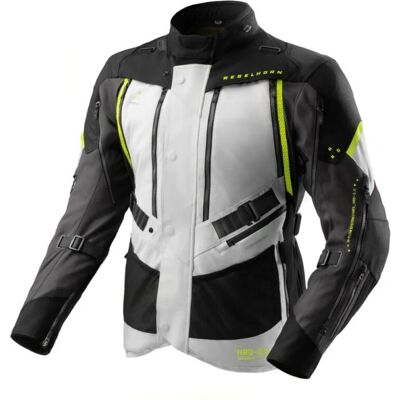 Giacca moto Rebelhorn Hardy 3.0 - Impermeabile, Nero-Grigio-Giallo, 3XL Giacca moto Rebelhorn Hardy 3.0 - Impermeabile, Nero-Grigio-Giallo, 3XL