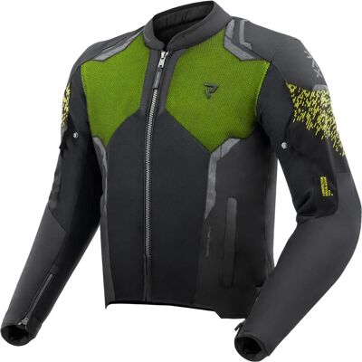 Rebelhorn - Jax - Negro Fluogelb - 2XL - Motorcycle Jacket Rebelhorn - Jax - Negro Fluogelb - 2XL - Motorcycle Jacket