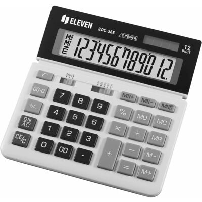 Calculatrice Eleven SDC368 - 12 Chiffres, Alimentation Double, Bureau Calculatrice Eleven SDC368 - 12 Chiffres, Alimentation Double, Bureau