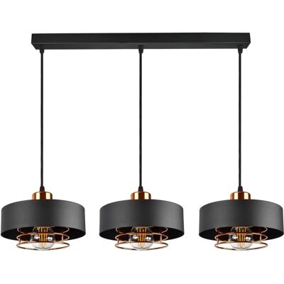 Lámpara Colgante Orno CHIRO - 3x60W E27 Negro Lámpara Colgante Orno CHIRO - 3x60W E27 Negro