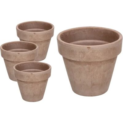 KOTARBAU Pots en terre cuite Moka - 4 pcs, 11cm, Bord - Intérieur & Jardin - Publicité KOTARBAU Pots en terre cuite Moka - 4 pcs, 11cm, Bord - Intérieur & Jardin - Publicité