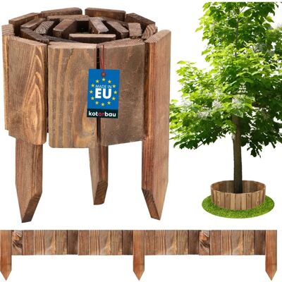 Clôture de jardin flexible en bois de pin - 10 X 110 Cm - Marron - Publicité Clôture de jardin flexible en bois de pin - 10 X 110 Cm - Marron - Publicité