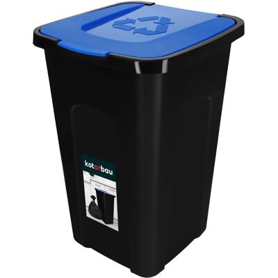 Poubelle de cuisine Kotarbau 50L bleue avec couvercle - Publicité Poubelle de cuisine Kotarbau 50L bleue avec couvercle - Publicité