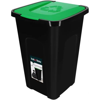 Kotarbau 50 L Poubelle verte à couvercle rabattable - Publicité Kotarbau 50 L Poubelle verte à couvercle rabattable - Publicité