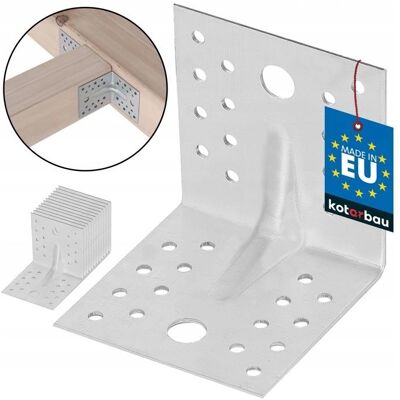 KOTARBAU - 80x80x80 mm - 90° - Équerre en acier galvanisé - Publicité KOTARBAU - 80x80x80 mm - 90° - Équerre en acier galvanisé - Publicité