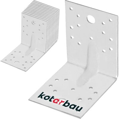 KOTARBAU Connecteur d'angle en acier galvanisé 100x100x80mm - Robuste - Publicité KOTARBAU Connecteur d'angle en acier galvanisé 100x100x80mm - Robuste - Publicité