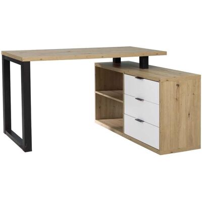 ADRK Furniture - Maro II - Eckschreibtisch - 3 Schubladen - Desk ADRK Furniture - Maro II - Eckschreibtisch - 3 Schubladen - Desk