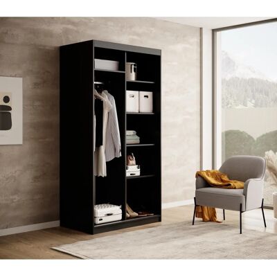 ADRK Furniture - Delia 100 - Holzfarben Lamellen - Verschiebbar - Kleiderschrank ADRK Furniture - Delia 100 - Holzfarben Lamellen - Verschiebbar - Kleiderschrank