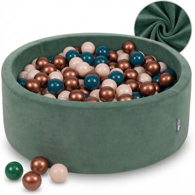 KIDDYMOON - Piscine de Boules Velours - 90x30 cm - 200 boules 7 cm - Piscine de Boules - Publicité KIDDYMOON - Piscine de Boules Velours - 90x30 cm - 200 boules 7 cm - Piscine de Boules - Publicité