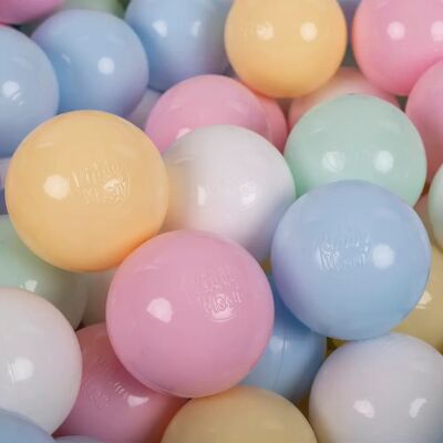 KIDDYMOON - 7 cm boules plastiques - couleurs pastel - 50 pcs - Publicité KIDDYMOON - 7 cm boules plastiques - couleurs pastel - 50 pcs - Publicité