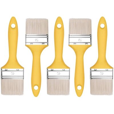 HARDY WORKING TOOLS M7 Set van 5 Platte Verfborstels 70mm - Verf Set HARDY WORKING TOOLS M7 Set van 5 Platte Verfborstels 70mm - Verf Set