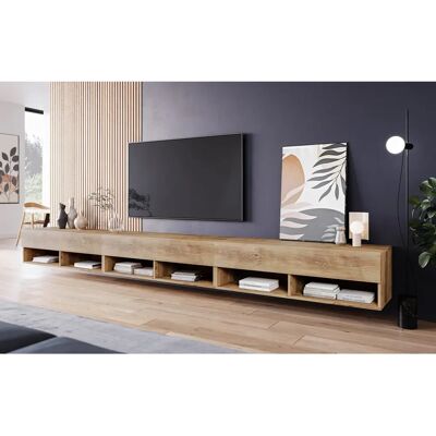 Meuble TV Wotan/Noir - 300cm - Cabinet moderne - Publicité Meuble TV Wotan/Noir - 300cm - Cabinet moderne - Publicité