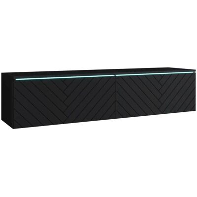 Muebles Slavic Modell D 140 cm TV Lowboard - Modern, Schwarz Espiga Muebles Slavic Modell D 140 cm TV Lowboard - Modern, Schwarz Espiga