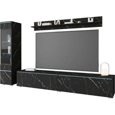 Marke Modell - Modernes Wohnzimmer-Set mit Glastüren Marke Modell - Modernes Wohnzimmer-Set mit Glastüren