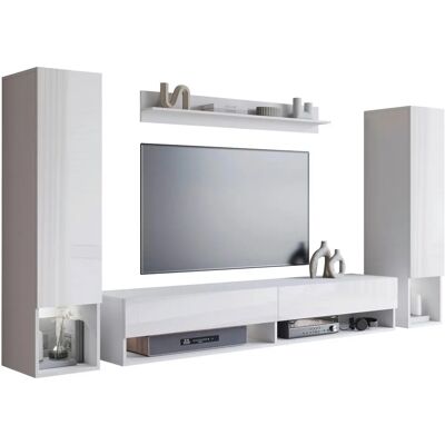 P & B - OBÝVACIA STENA - White - High-gloss - Wall unit P & B - OBÝVACIA STENA - White - High-gloss - Wall unit