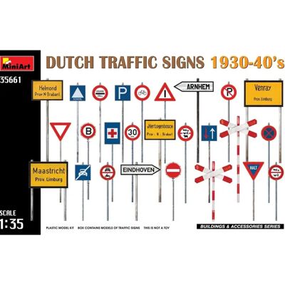 Mini Art Nederlandse verkeersborden 1930-40 - Diorama-accessoires Mini Art Nederlandse verkeersborden 1930-40 - Diorama-accessoires