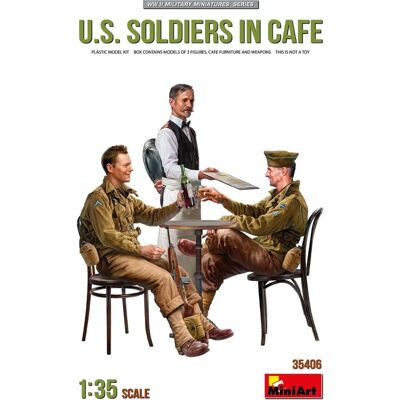 Mini Art Amerikai katonák kávézóban 1/35 - Modell figura Mini Art Amerikai katonák kávézóban 1/35 - Modell figura