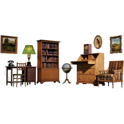 Mini Art Home Office Interior - Model Diorama - 1/35 Mini Art Home Office Interior - Model Diorama - 1/35