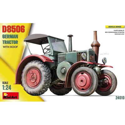Mini Art German Roofed Tractor D8506 Model Kit - Civilian Vehicle - 1/24 Mini Art German Roofed Tractor D8506 Model Kit - Civilian Vehicle - 1/24