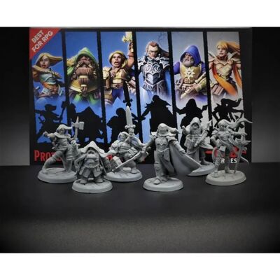 Ensemble de Miniatures RPG Titan Forge D20 Heroes Protecteurs de la Foi Ensemble de Miniatures RPG Titan Forge D20 Heroes Protecteurs de la Foi
