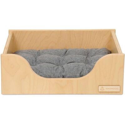 Animood Lit pour Chiens en Bois Marti - Petit, Gris Clair - Lit pour Animaux - Publicité Animood Lit pour Chiens en Bois Marti - Petit, Gris Clair - Lit pour Animaux - Publicité