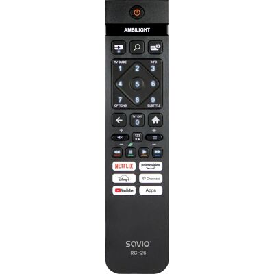 Savio RC-26 Fernbedienung - Infrarot kabellos TV Tasten Savio RC-26 Fernbedienung - Infrarot kabellos TV Tasten