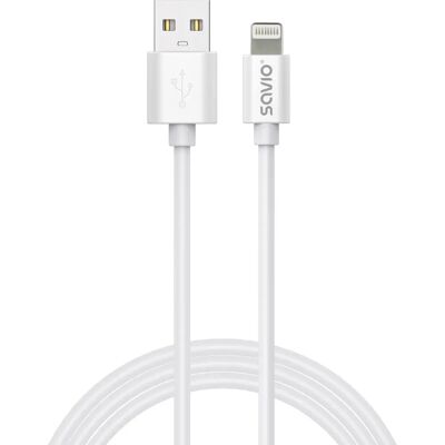 Savio Cl-193 USB-Kabel - 2 m USB A zu USB C/Lightning Weiß Savio Cl-193 USB-Kabel - 2 m USB A zu USB C/Lightning Weiß