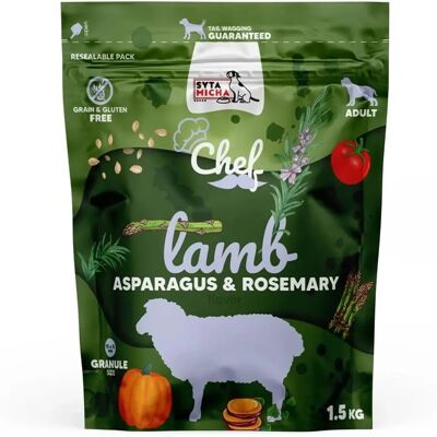 Syta Micha Chef Jagnięcina 1,5Kg - Sucha karma dla psów z rozmarynem i szparagami Syta Micha Chef Jagnięcina 1,5Kg - Sucha karma dla psów z rozmarynem i szparagami