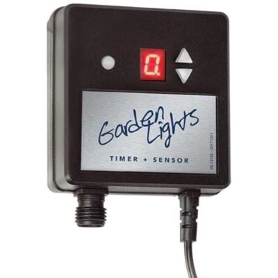 Gartenleuchten - Fotocellensensor mit Timer - 12V - 150W max - Schwarz - 17 x 7 x 7 cm Gartenleuchten - Fotocellensensor mit Timer - 12V - 150W max - Schwarz - 17 x 7 x 7 cm