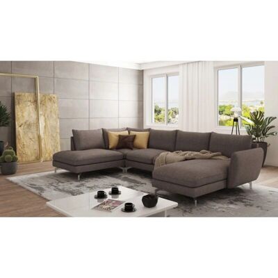 Victor - S-Style Möbel Wohnlandschaft - Braun - Khaki - Sofa sectional - Publicité Victor - S-Style Möbel Wohnlandschaft - Braun - Khaki - Sofa sectional - Publicité
