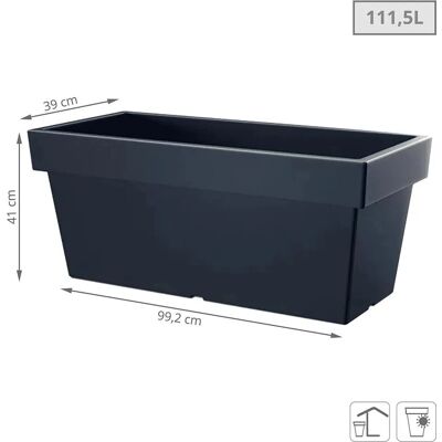 Prosperplast Pot de Fleurs Lofly Case 111,5L - Pot de Fleur - Publicité Prosperplast Pot de Fleurs Lofly Case 111,5L - Pot de Fleur - Publicité