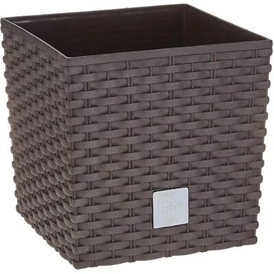 Vaso quadrato in rattan 7L Ocra scuro - Vaso Prosperplast Vaso quadrato in rattan 7L Ocra scuro - Vaso Prosperplast