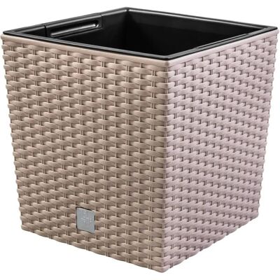 Vaso da piantare Prosperplast Rato Low - Design moderno in rattan - 22,3x22,3x22,8cm Vaso da piantare Prosperplast Rato Low - Design moderno in rattan - 22,3x22,3x22,8cm