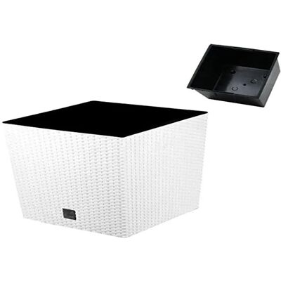 Vaso Rato Low Prosperplast Bianco 15,8L - Vaso per piante Vaso Rato Low Prosperplast Bianco 15,8L - Vaso per piante