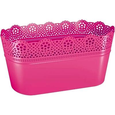 Prosperplast Lace Collectie - Bloempot 285x135x155 mm - Fuchsia Prosperplast Lace Collectie - Bloempot 285x135x155 mm - Fuchsia