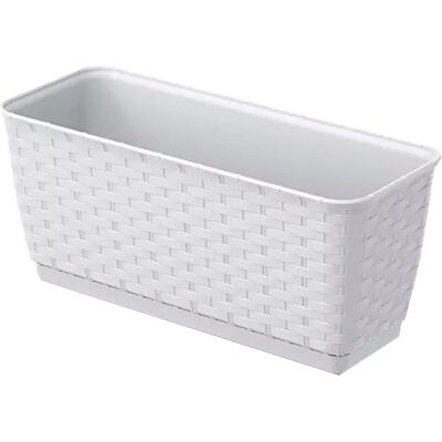 Vaso per piante bianco Prosperplast con riserva d'acqua - 3L Vaso per piante bianco Prosperplast con riserva d'acqua - 3L