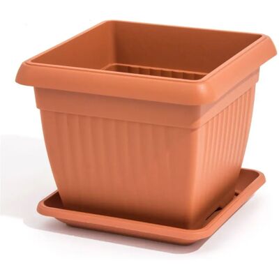 Vaso da fiori Prosperplast Cubo Terra Cm 37 Vaso da fiori Prosperplast Cubo Terra Cm 37